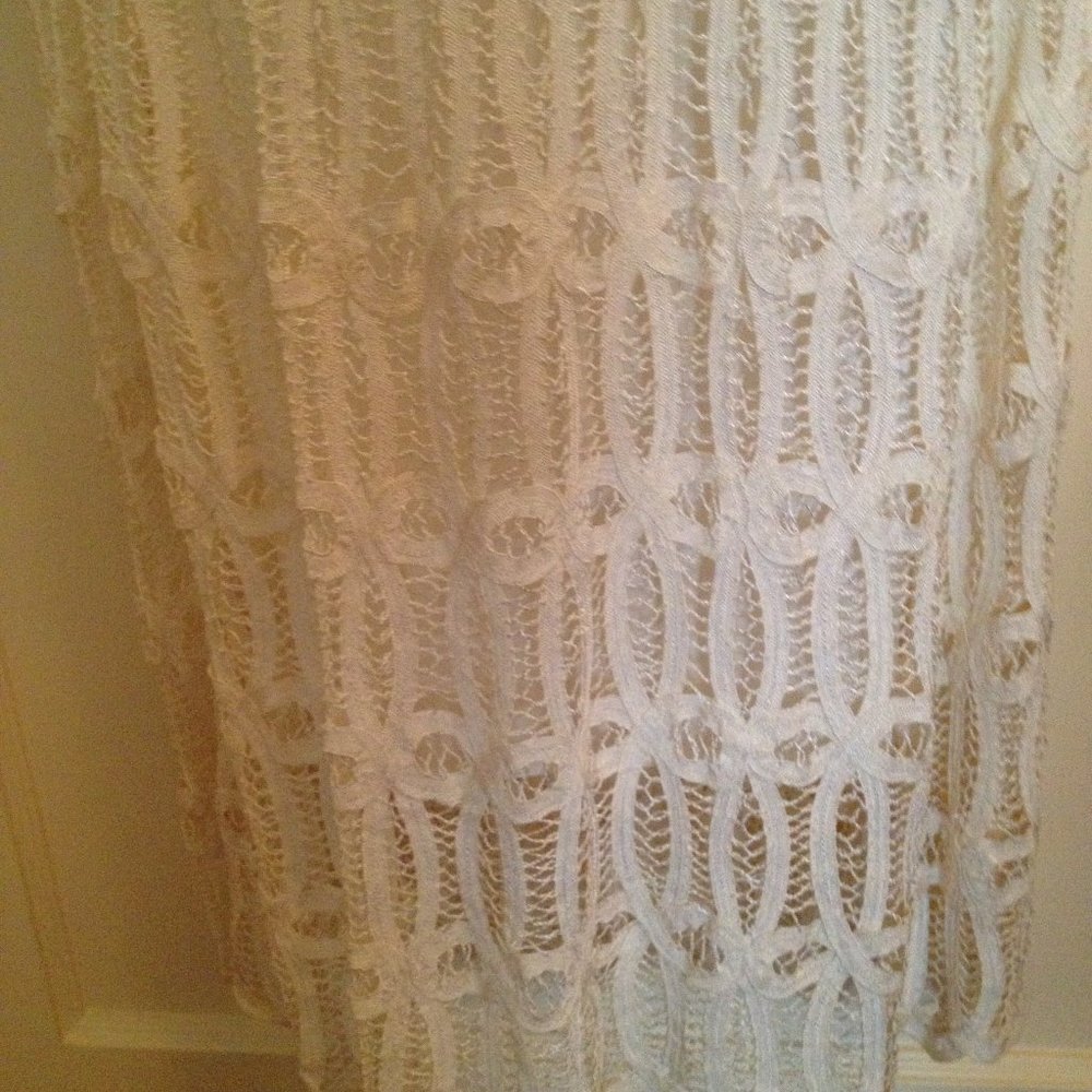Carole Little Ivory Lace Crochet Maxi Dress NWT - Picture 6 of 12